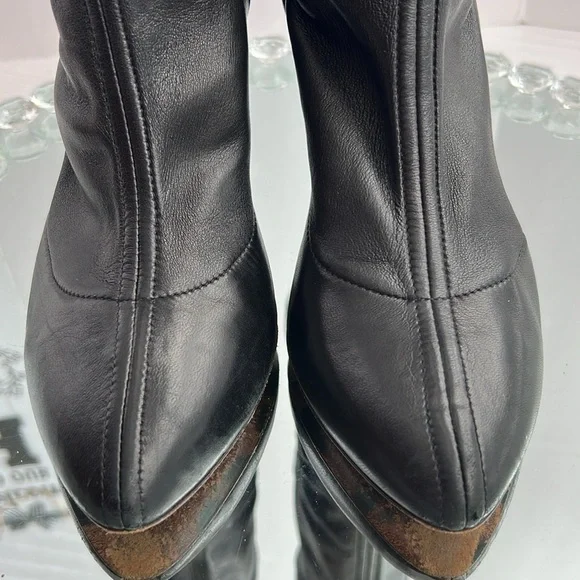 DOLCE & Gabbana black Stretch leather jersey ankle boots size 41 - Picture 14 of 17
